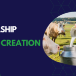 India dairy industry value creation concept: modern dairy farm with milk collection, farmer income, and technology-driven growth